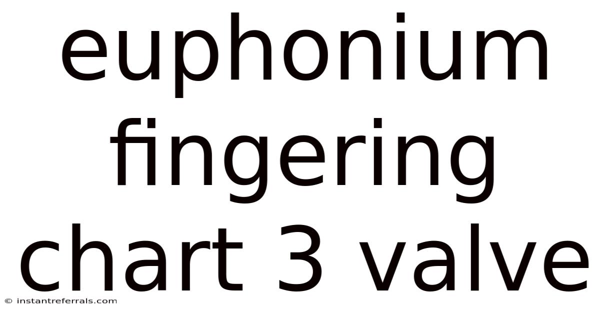 Euphonium Fingering Chart 3 Valve