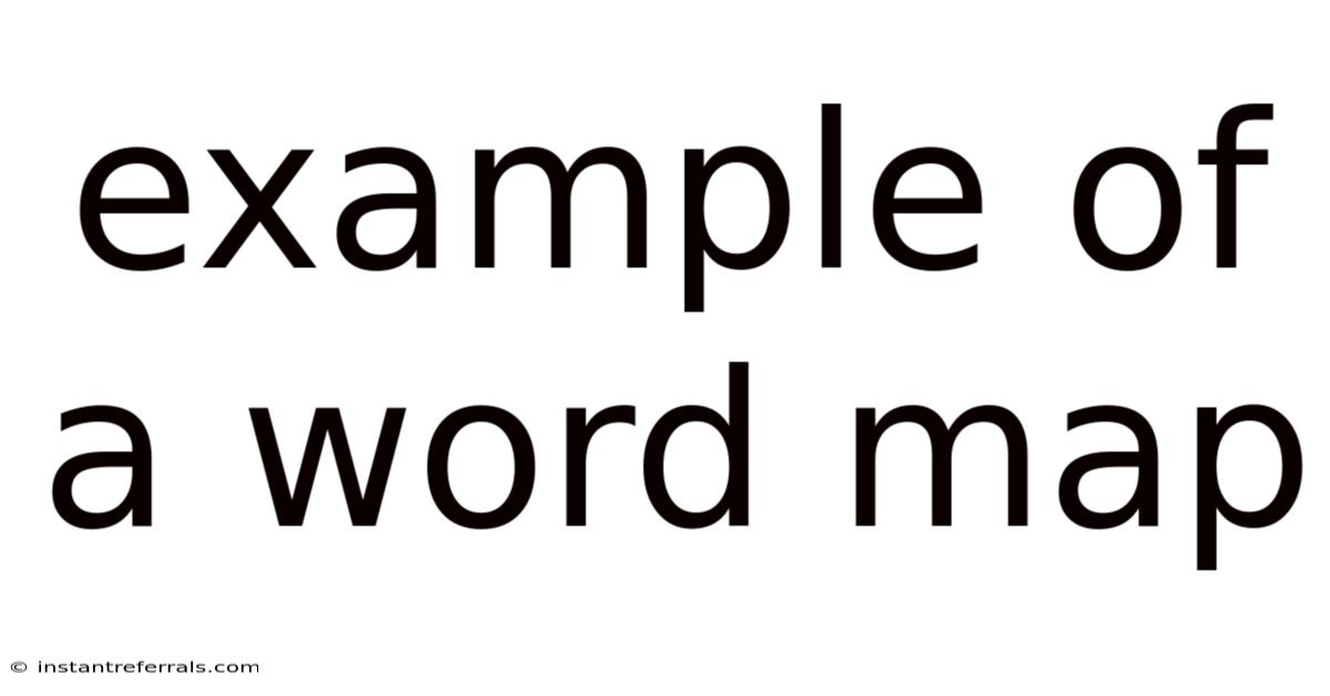 Example Of A Word Map