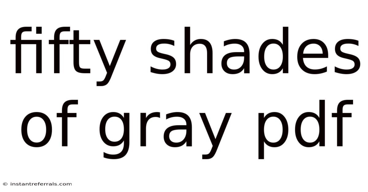 Fifty Shades Of Gray Pdf