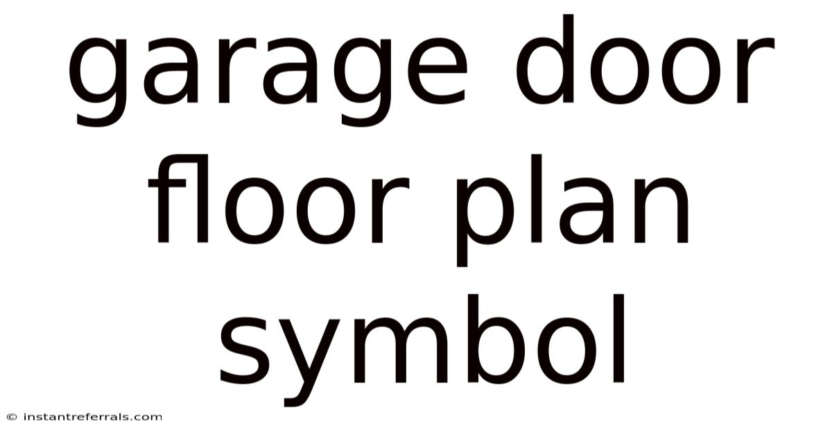 Garage Door Floor Plan Symbol