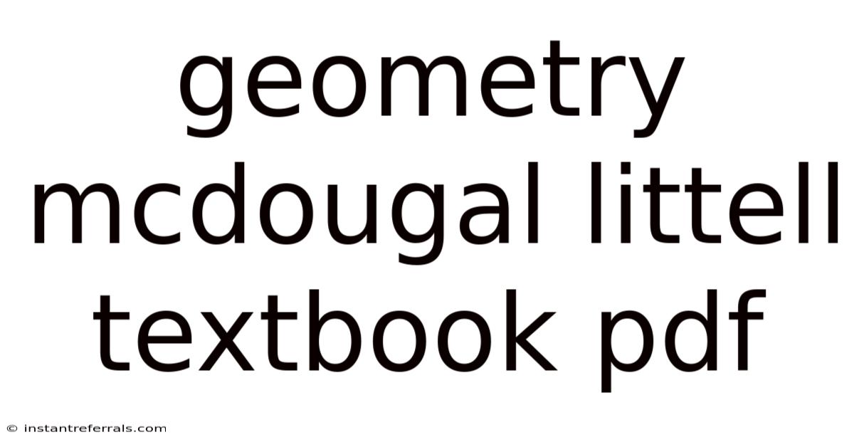 Geometry Mcdougal Littell Textbook Pdf