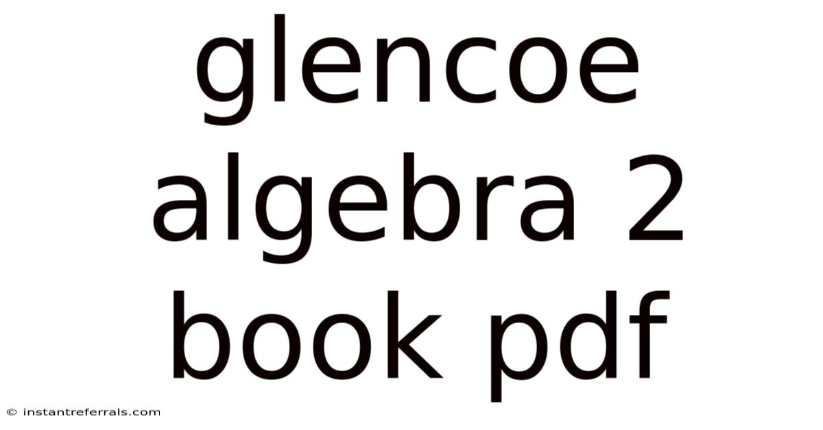 Glencoe Algebra 2 Book Pdf