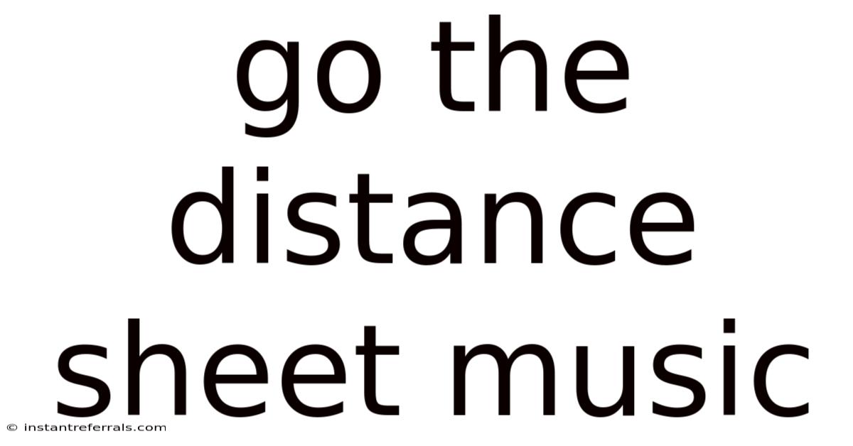 Go The Distance Sheet Music