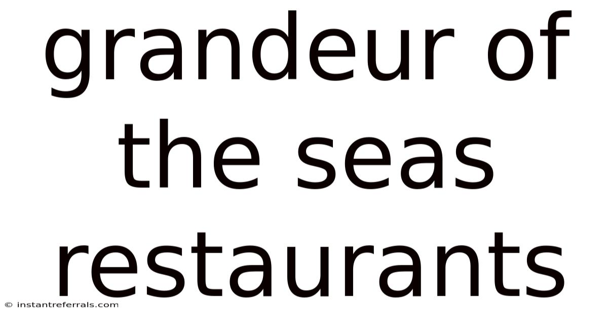 Grandeur Of The Seas Restaurants