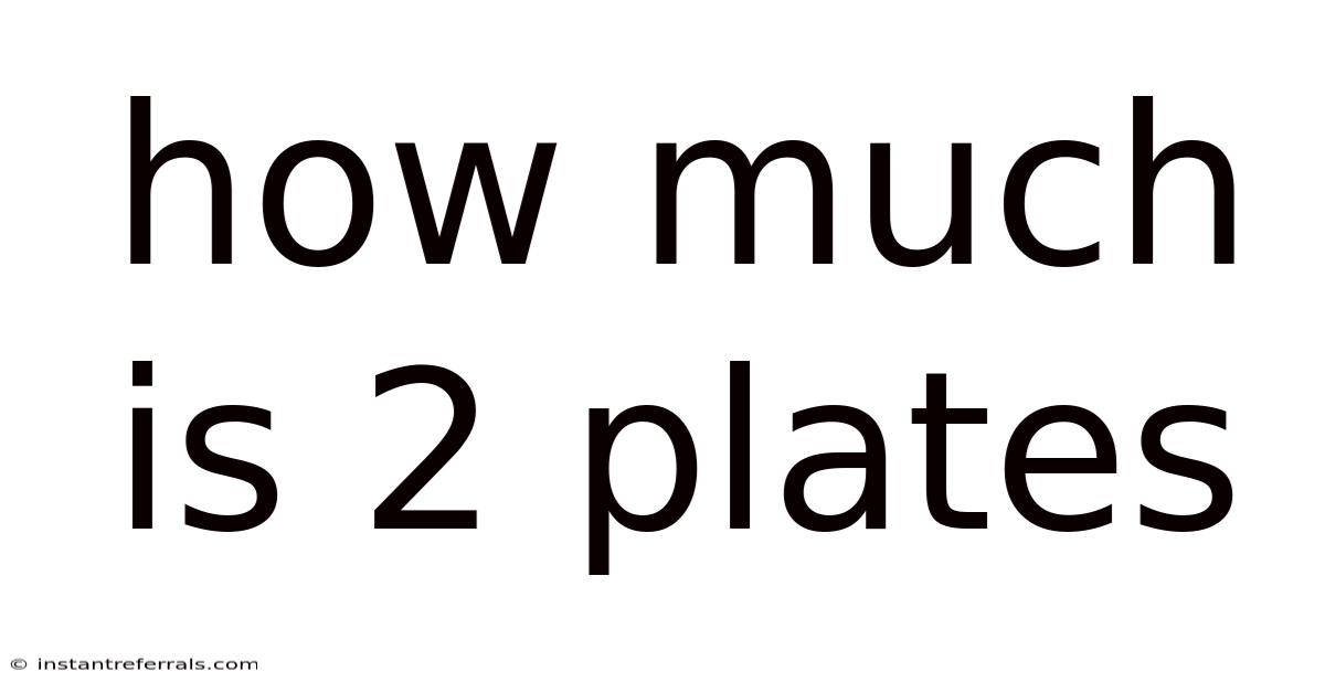How Much Is 2 Plates