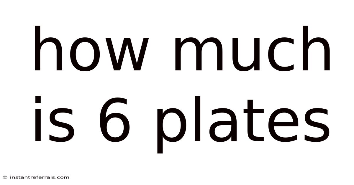 How Much Is 6 Plates