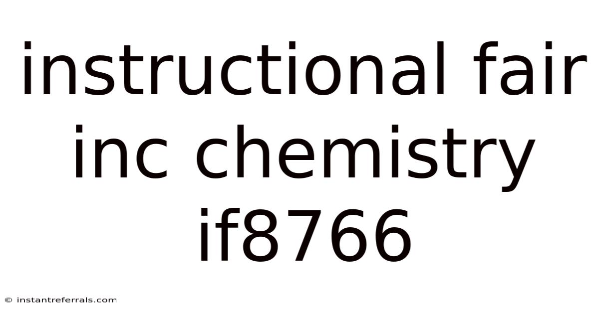 Instructional Fair Inc Chemistry If8766