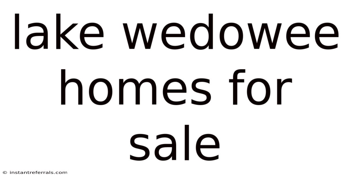 Lake Wedowee Homes For Sale