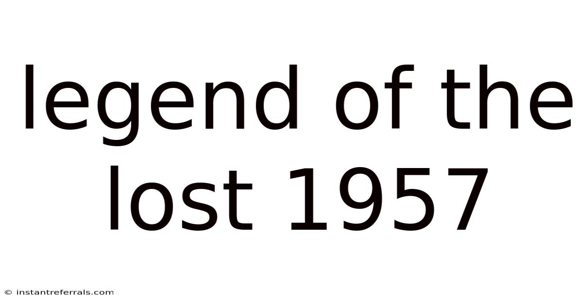Legend Of The Lost 1957