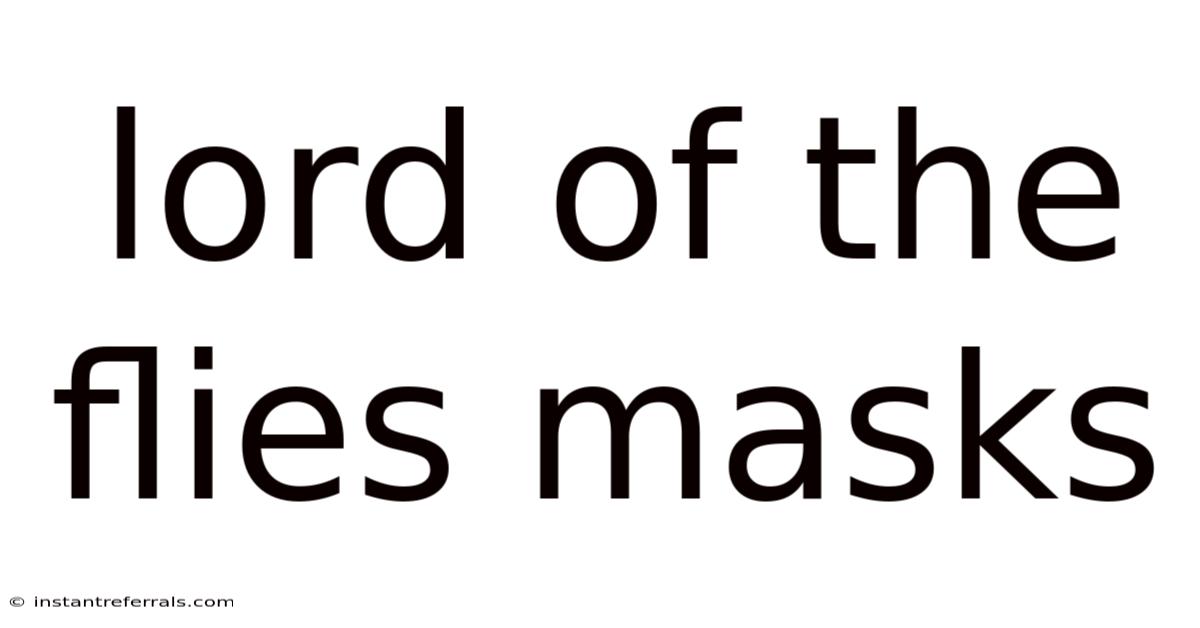 Lord Of The Flies Masks