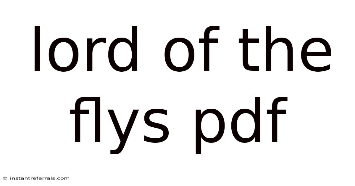 Lord Of The Flys Pdf
