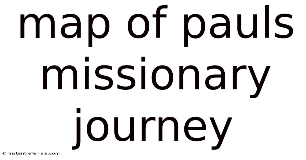 Map Of Pauls Missionary Journey