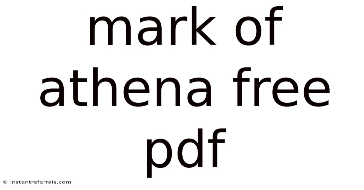 Mark Of Athena Free Pdf