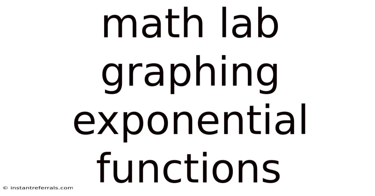 Math Lab Graphing Exponential Functions