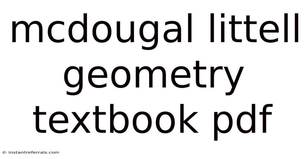Mcdougal Littell Geometry Textbook Pdf