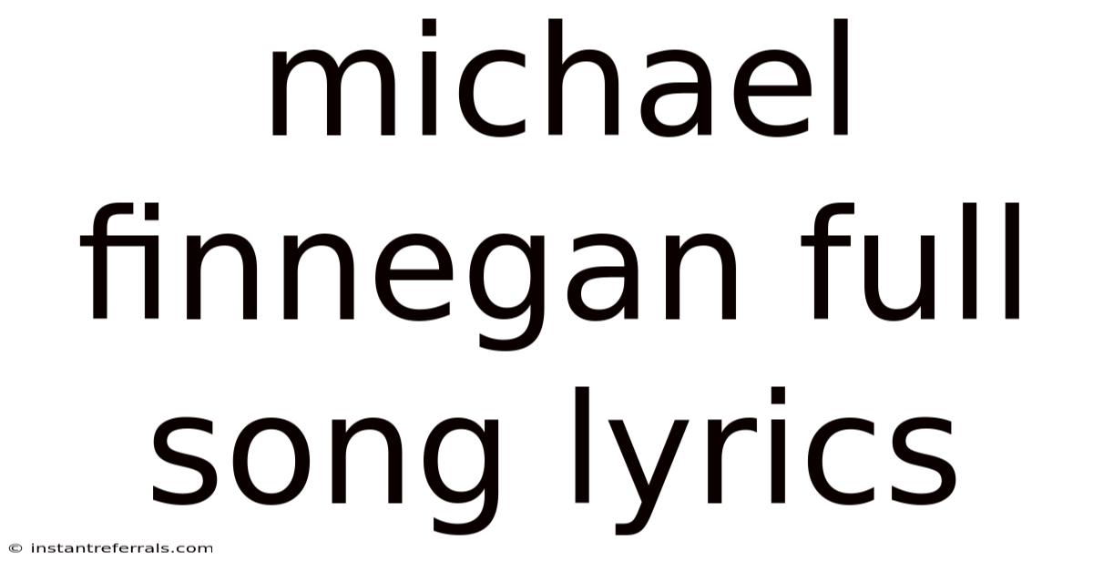 Michael Finnegan Full Song Lyrics