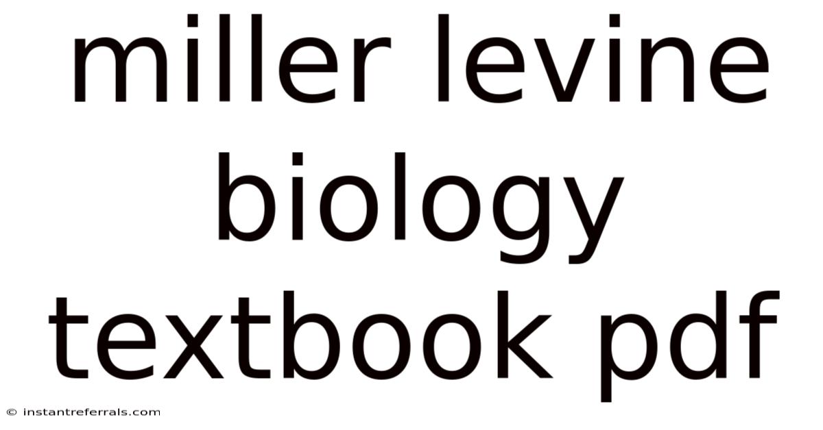 Miller Levine Biology Textbook Pdf