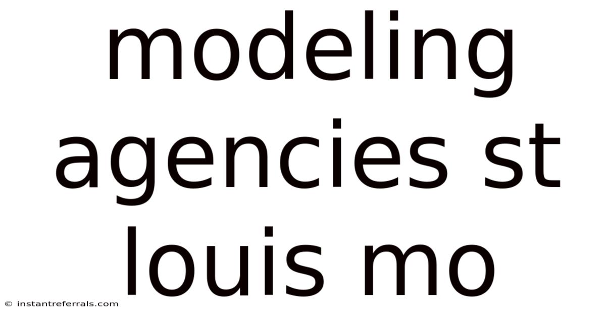 Modeling Agencies St Louis Mo
