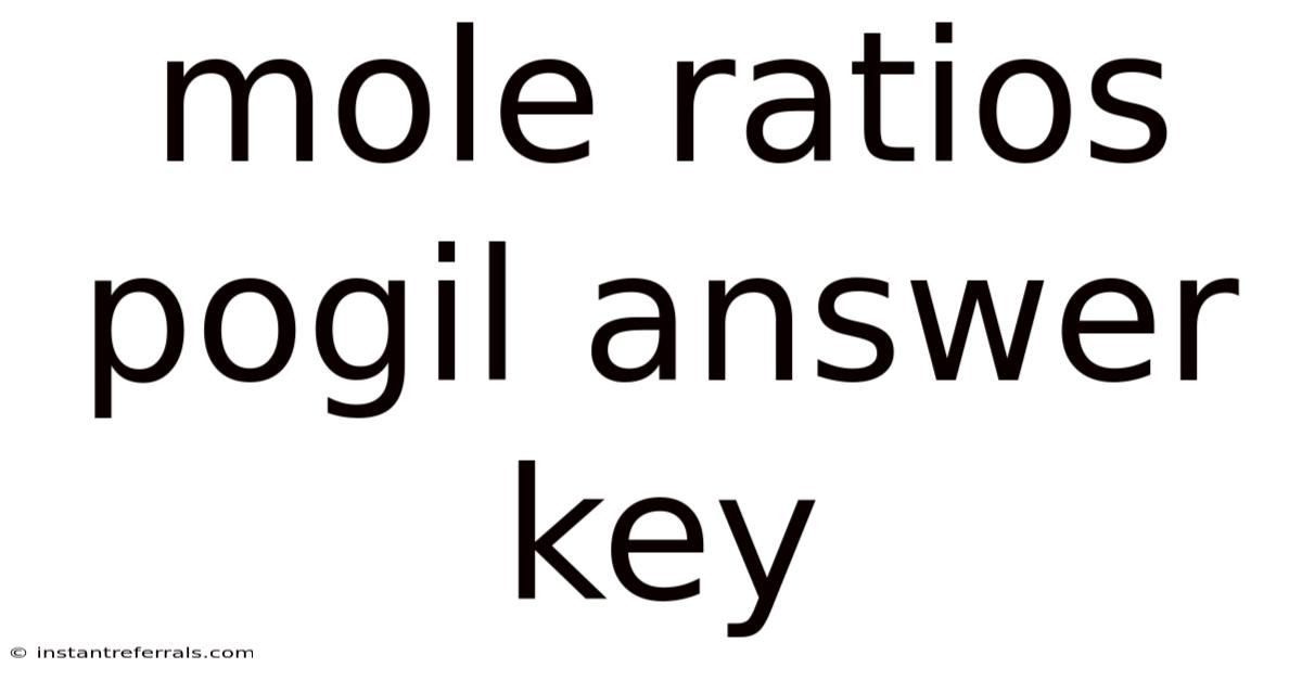 Mole Ratios Pogil Answer Key