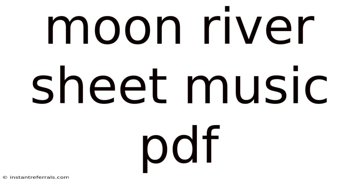 Moon River Sheet Music Pdf