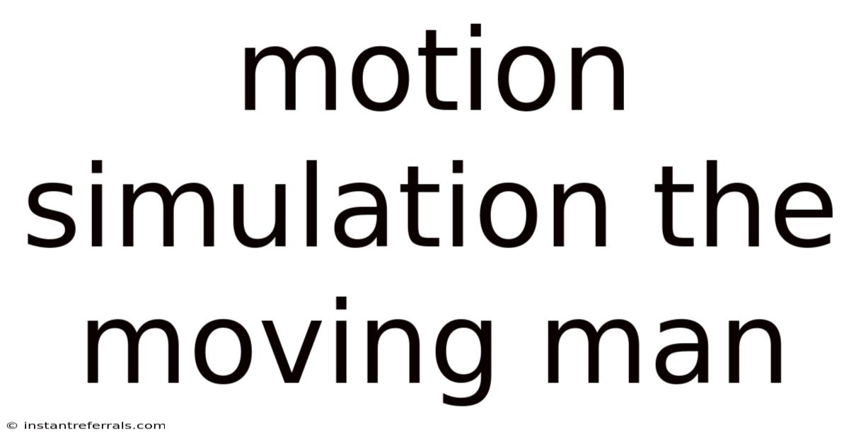 Motion Simulation The Moving Man