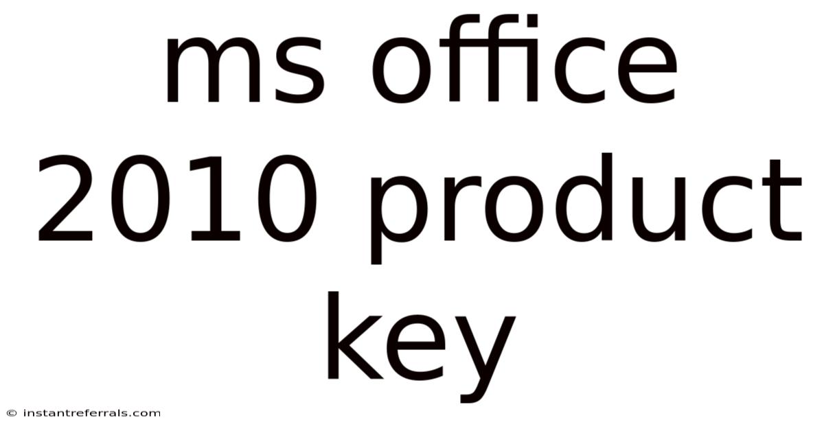 Ms Office 2010 Product Key