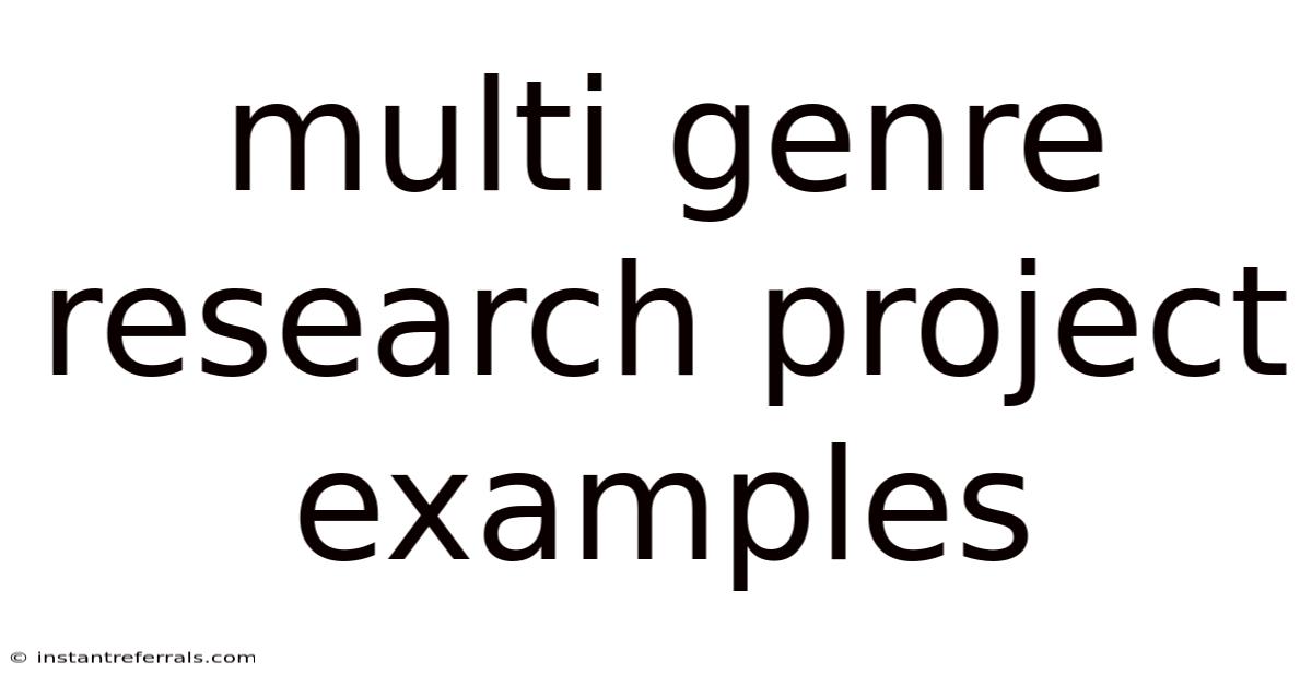 Multi Genre Research Project Examples
