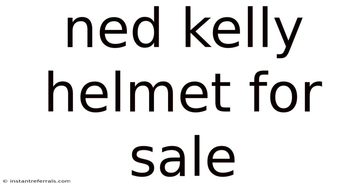 Ned Kelly Helmet For Sale