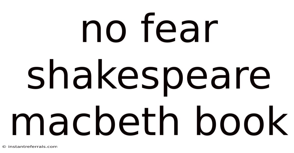 No Fear Shakespeare Macbeth Book