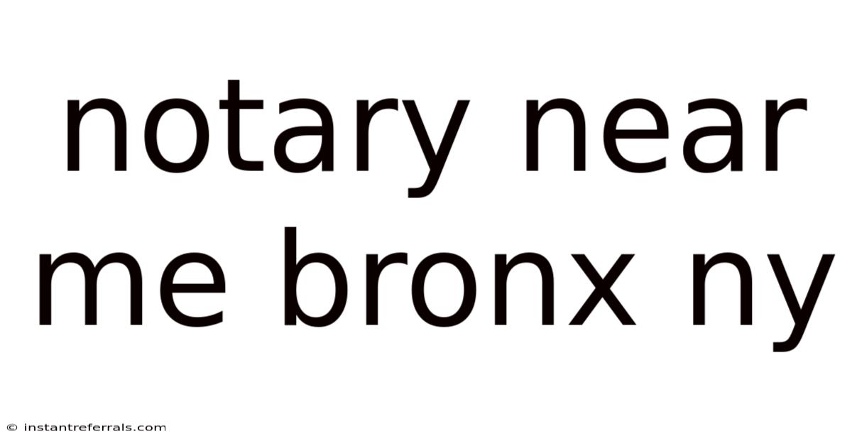 Notary Near Me Bronx Ny