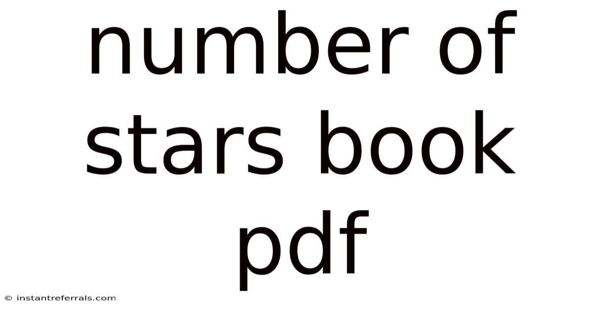 Number Of Stars Book Pdf