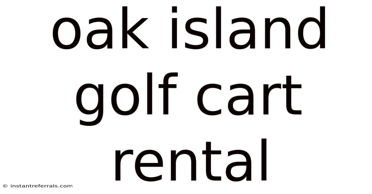 Oak Island Golf Cart Rental