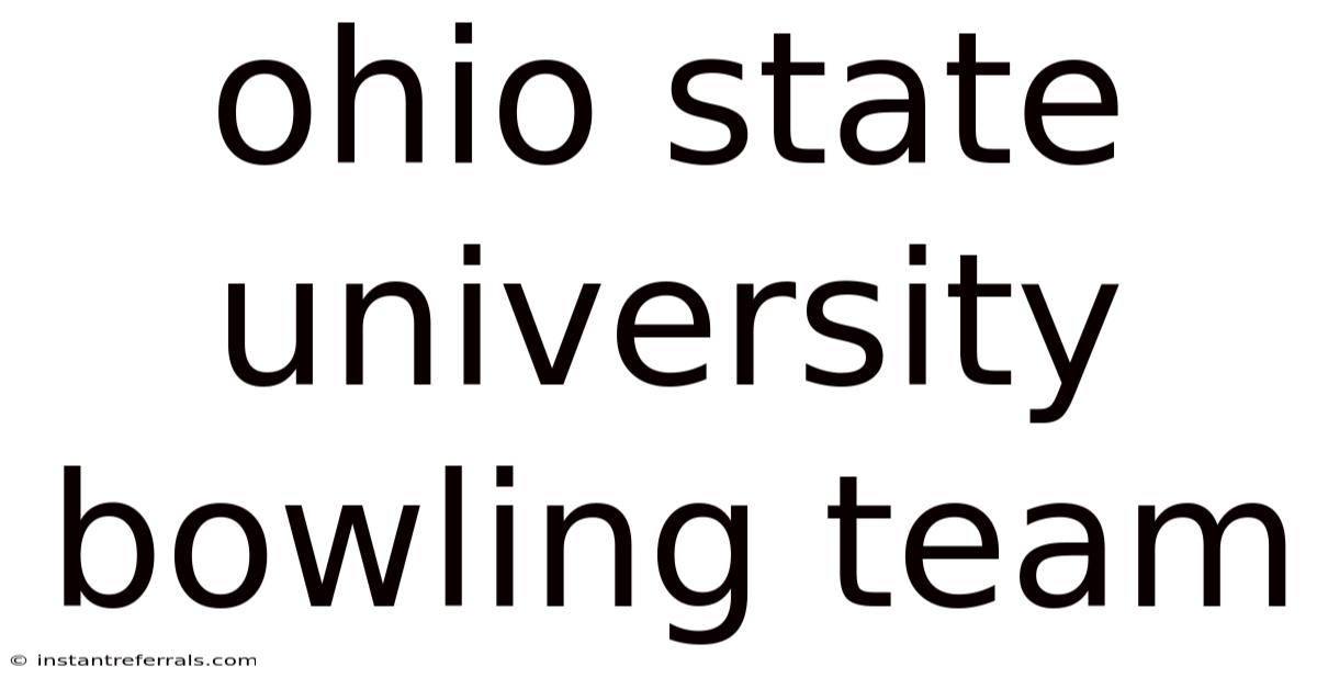 Ohio State University Bowling Team