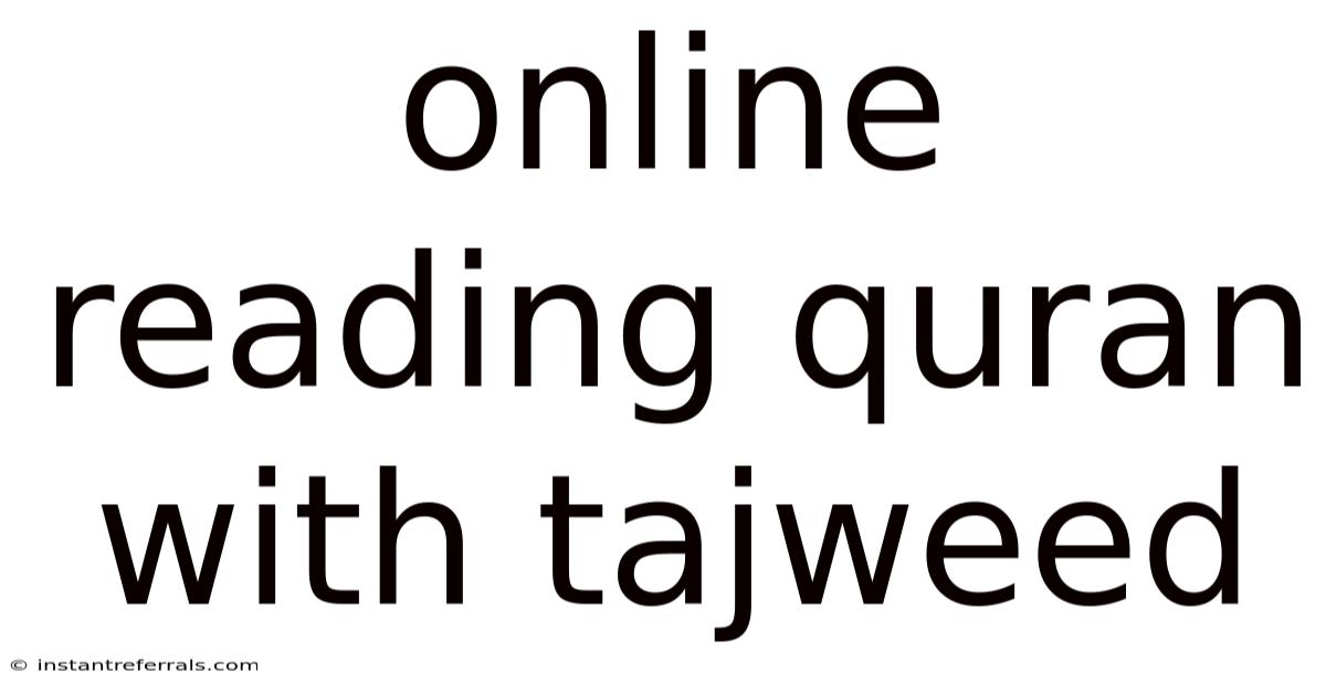 Online Reading Quran With Tajweed