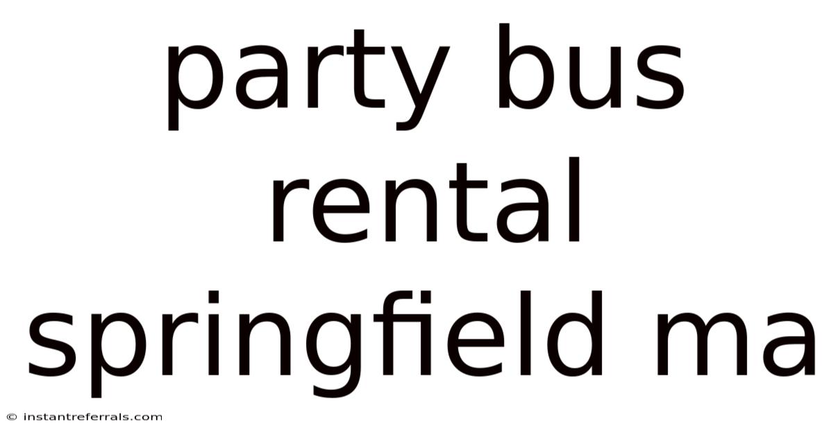 Party Bus Rental Springfield Ma