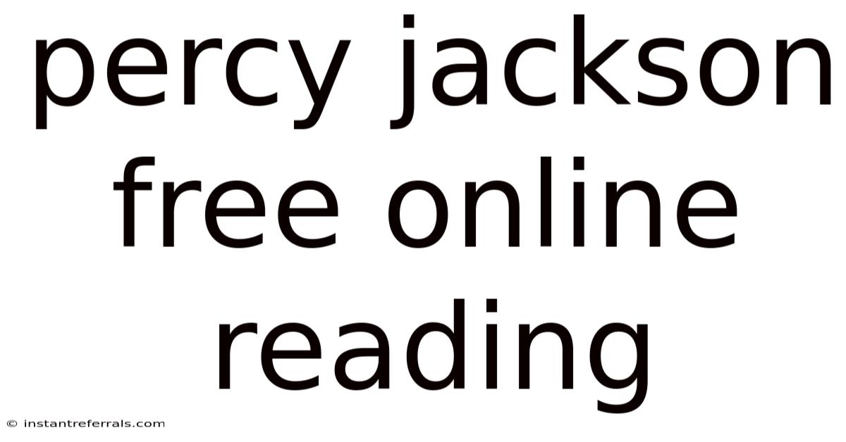 Percy Jackson Free Online Reading