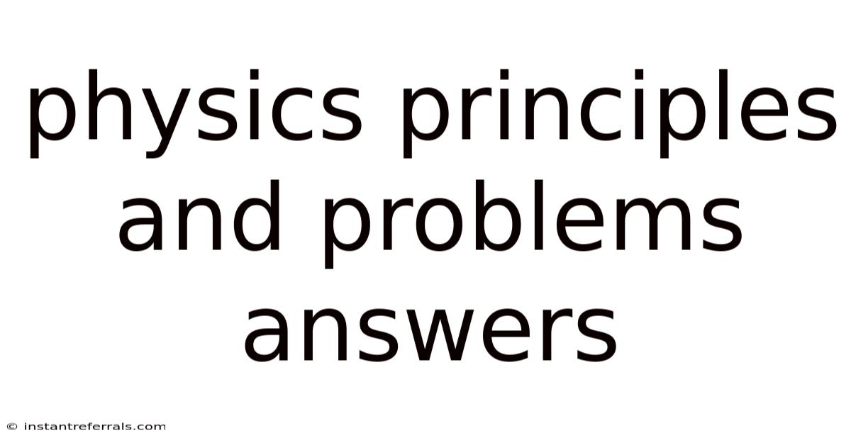 Physics Principles And Problems Answers