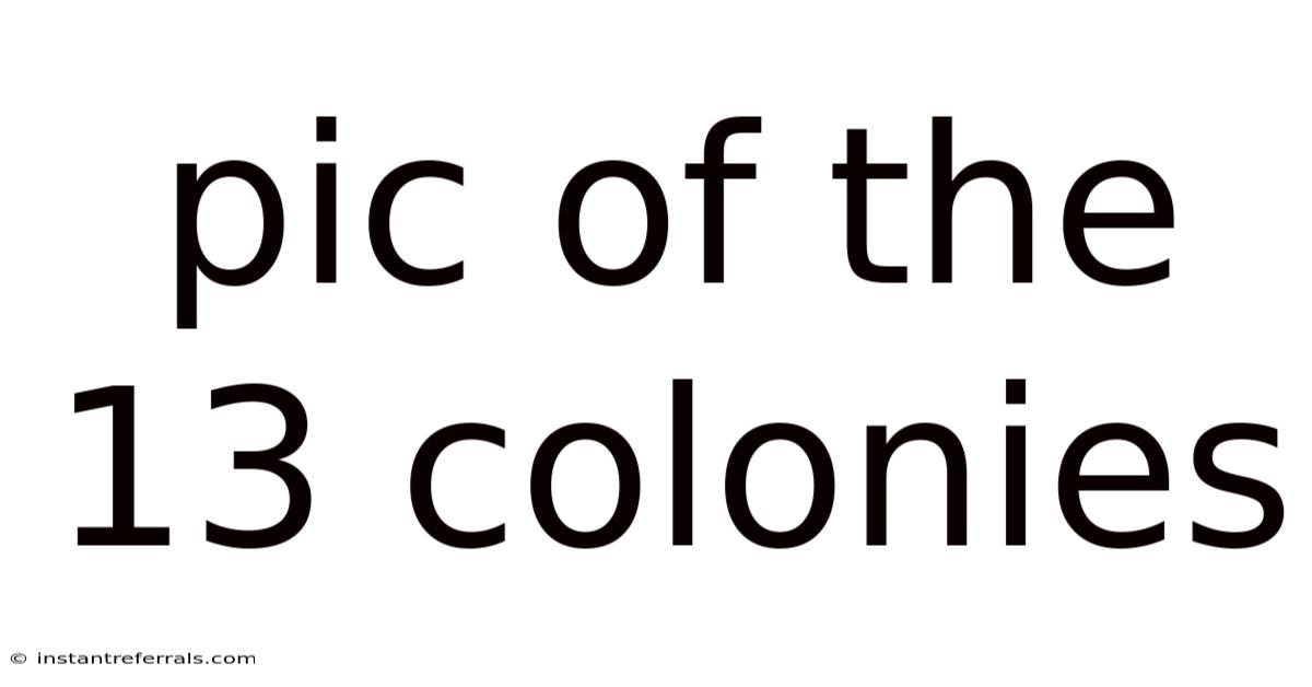 Pic Of The 13 Colonies