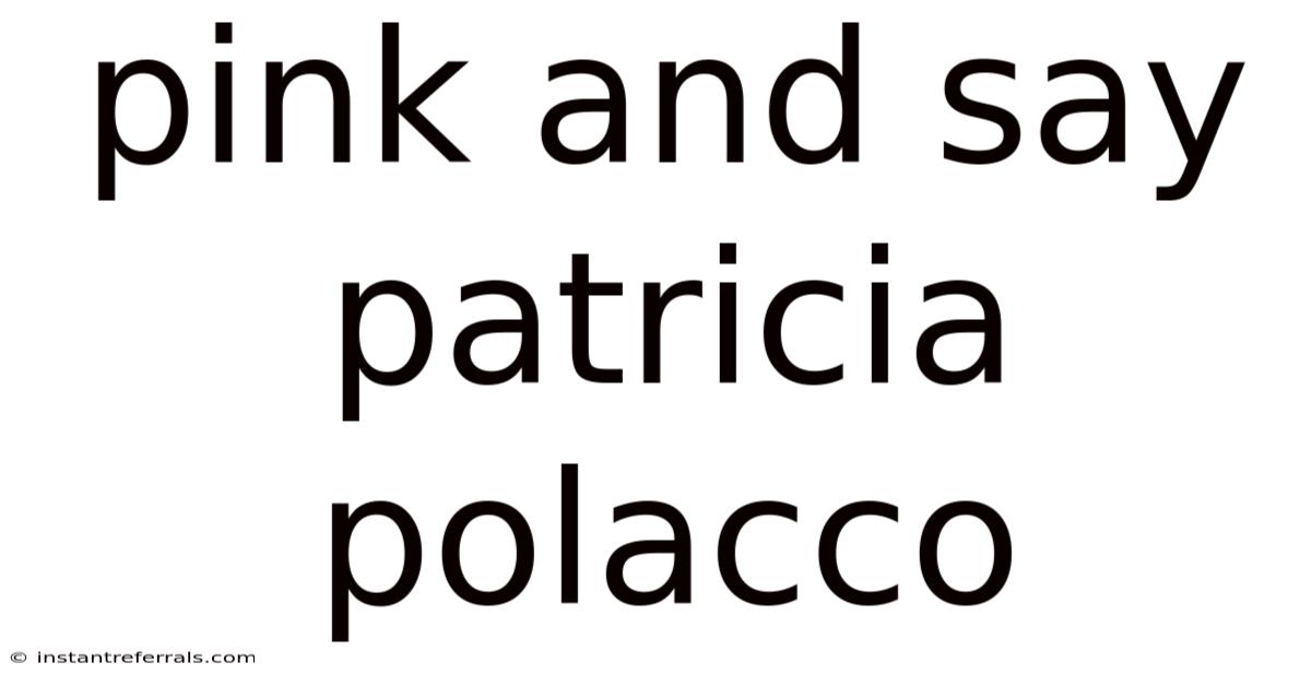 Pink And Say Patricia Polacco
