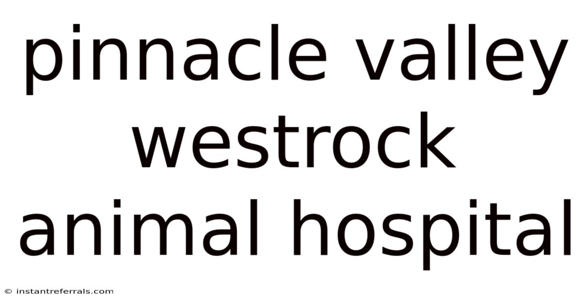 Pinnacle Valley Westrock Animal Hospital