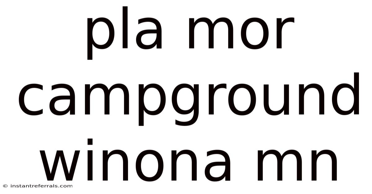 Pla Mor Campground Winona Mn