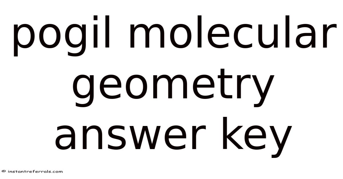 Pogil Molecular Geometry Answer Key