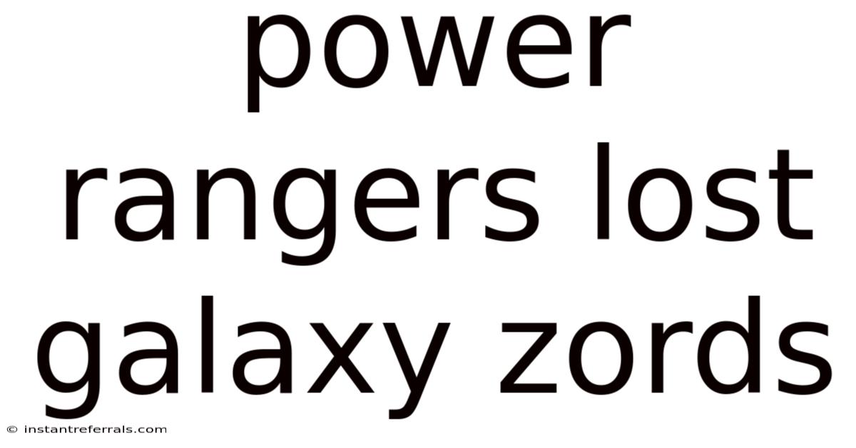 Power Rangers Lost Galaxy Zords