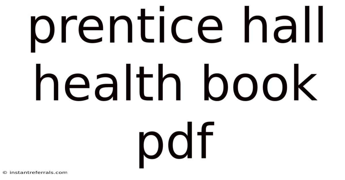Prentice Hall Health Book Pdf