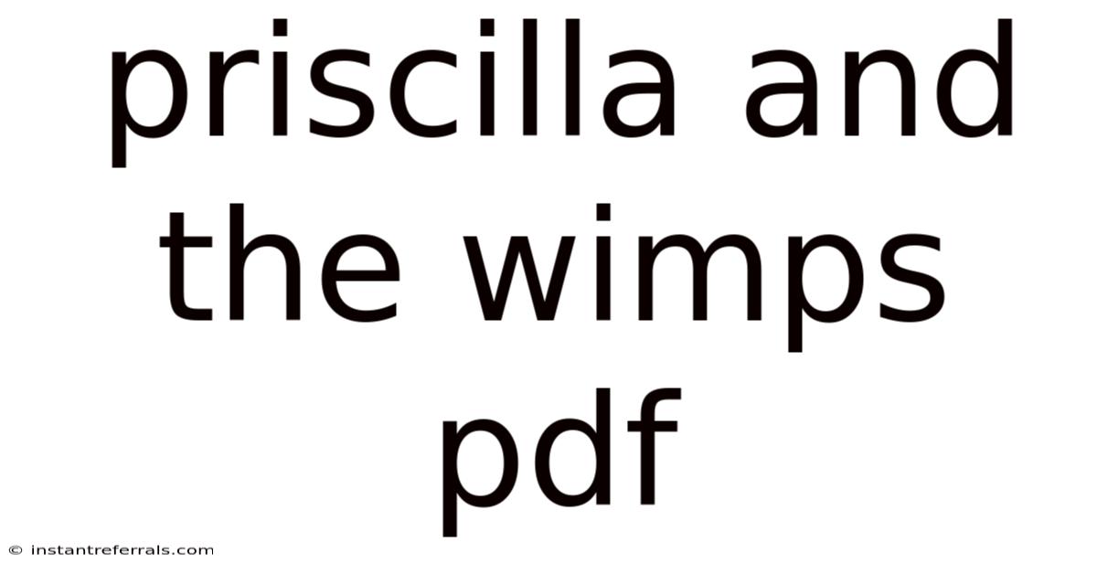 Priscilla And The Wimps Pdf