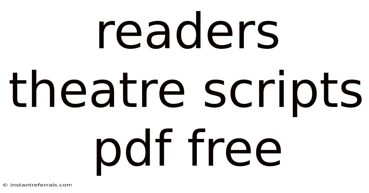 Readers Theatre Scripts Pdf Free