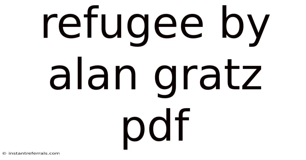 Refugee By Alan Gratz Pdf