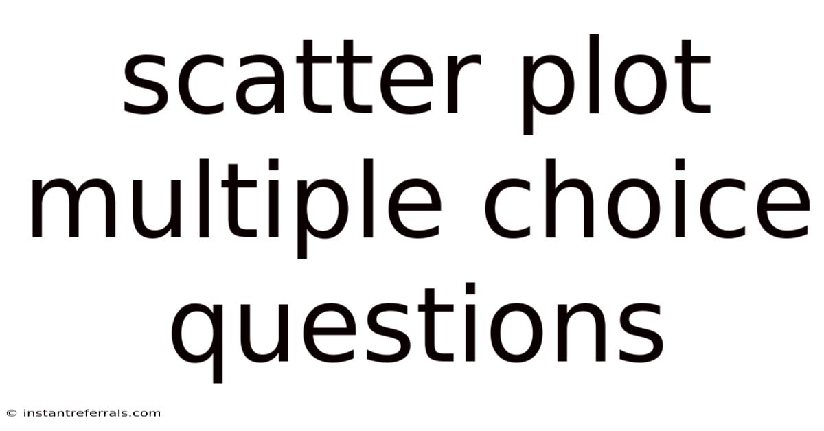 Scatter Plot Multiple Choice Questions