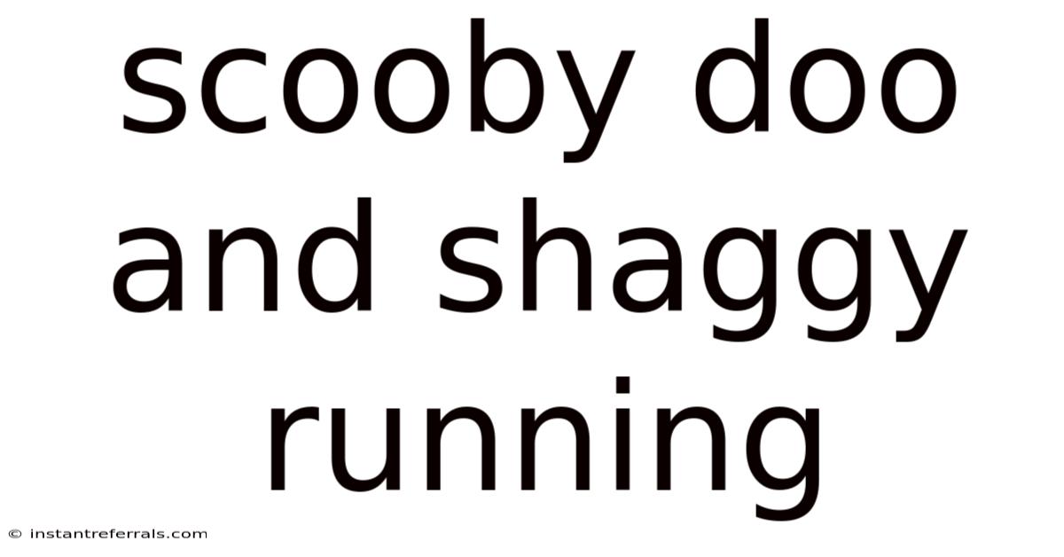 Scooby Doo And Shaggy Running