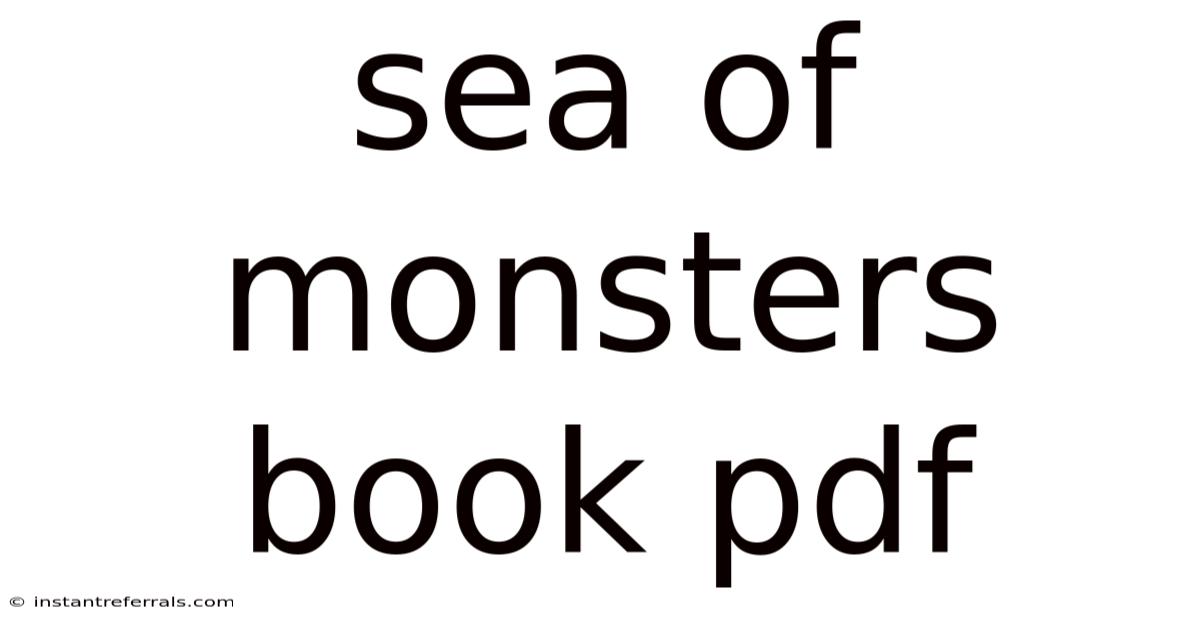 Sea Of Monsters Book Pdf